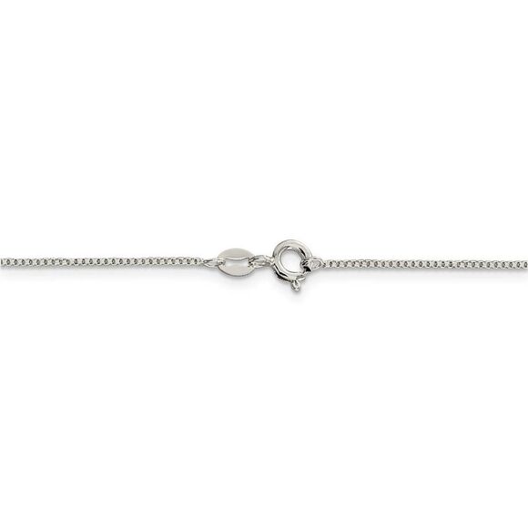 1mm Sterling Silver Solid Round Box Chain Necklace, 20 Inch - Picture 4 of 8